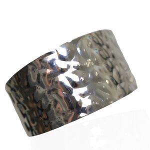 Milór Italy Stainless Steel Wide Cuff Bracelet Modernist 34mm